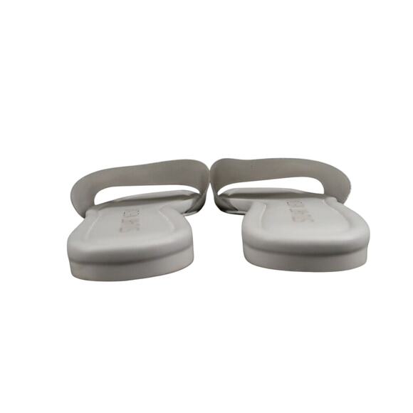 Stuart Weitzman Shoes Womens 8 Sandal Slides Jelly Flat Square Toe Grey Summer - Picture 5 of 13